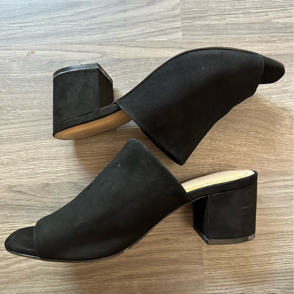Aldo suede mules